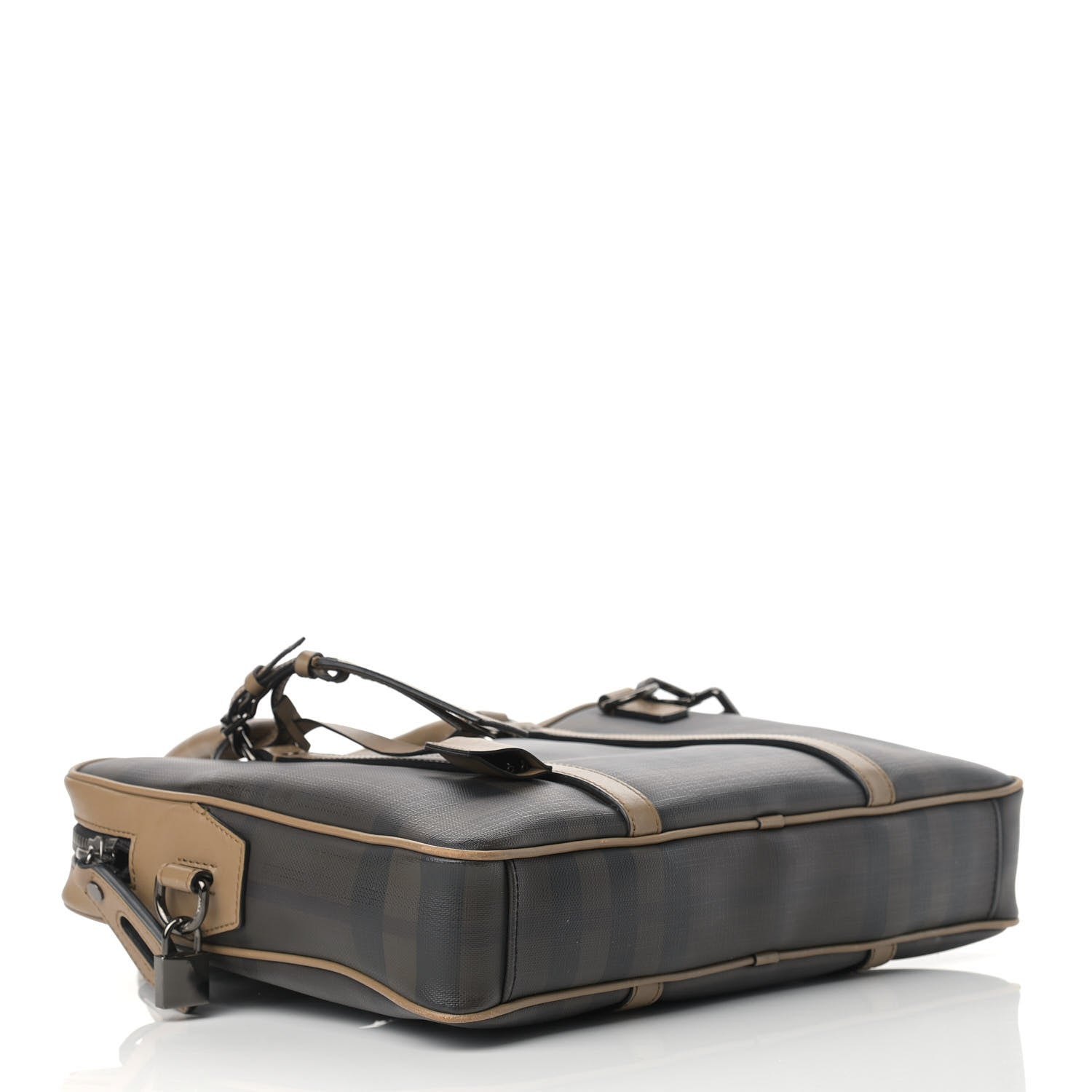 Burberry London Smoked Check Large Briefcase Brown 4 of 22