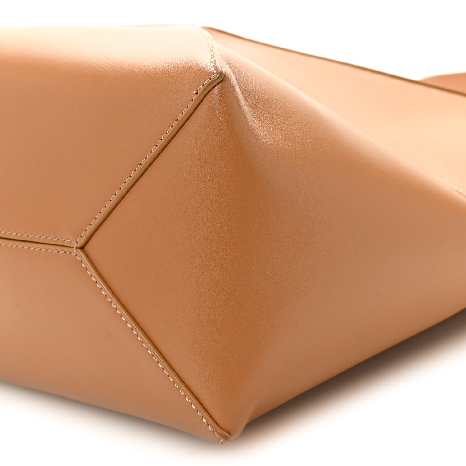 Loewe Shiny Calfskin Medium Puzzle Fold Tote Warm Desert 9 of 9
