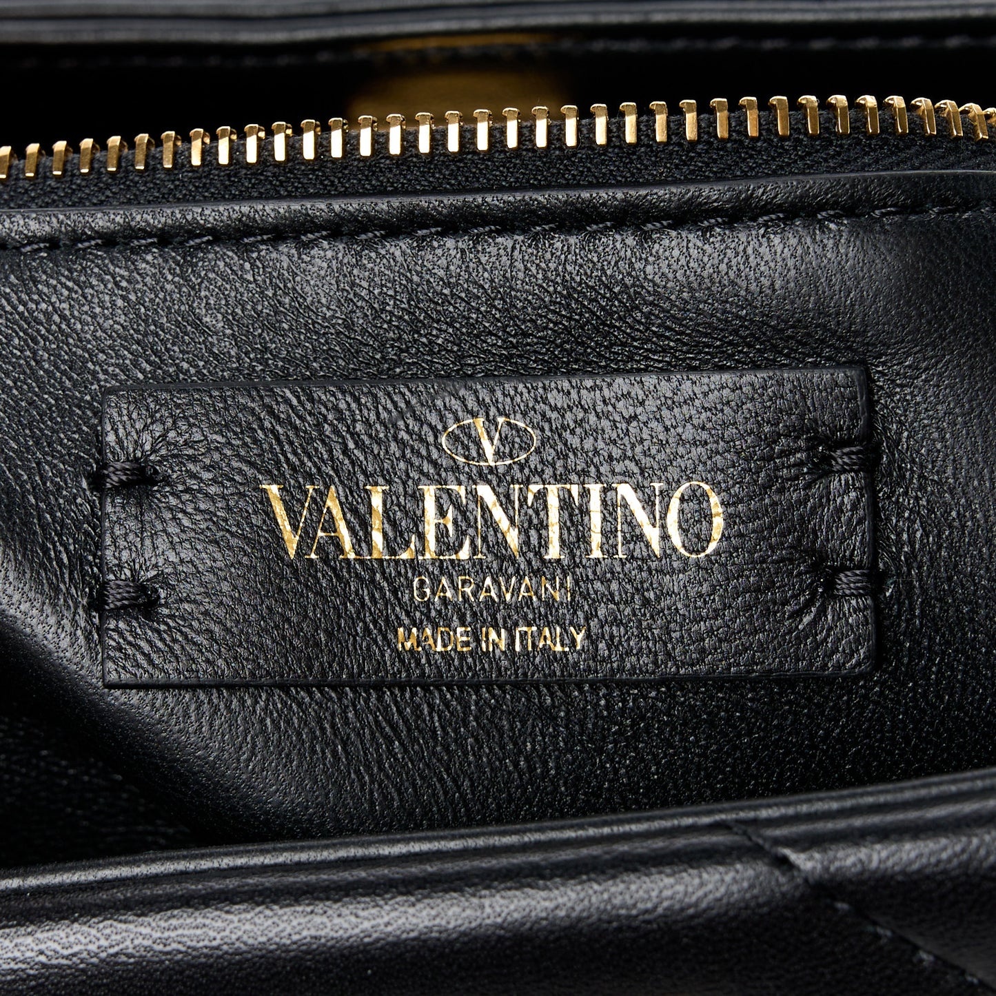 Nappa Roman Stud The Handle Bag Black