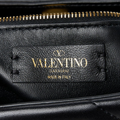 Valentino Garavani Nappa Roman Stud The Handle Bag Black 7 of 11