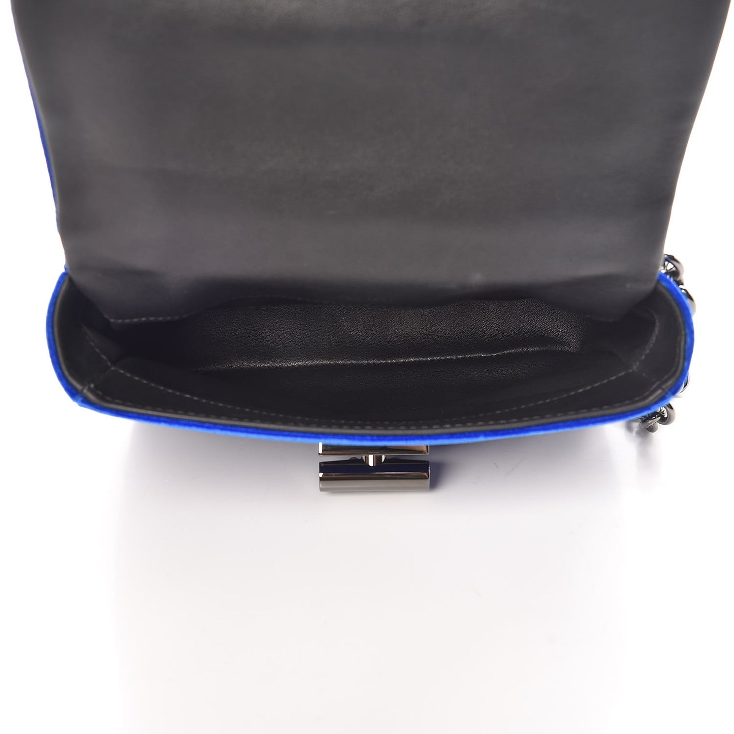 Velvet Large Natalia Chain Bag Imperial Blue