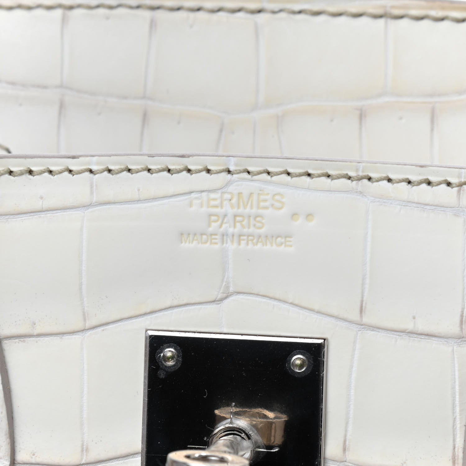 Hermes Matte Niloticus Crocodile Himalaya Birkin 30 Blanc 7 of 17