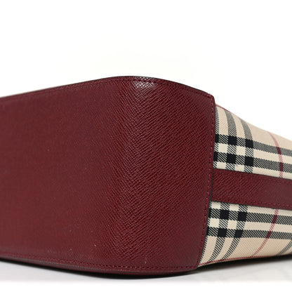 Burberry Canvas House Check Small Tote Red 9 of 9