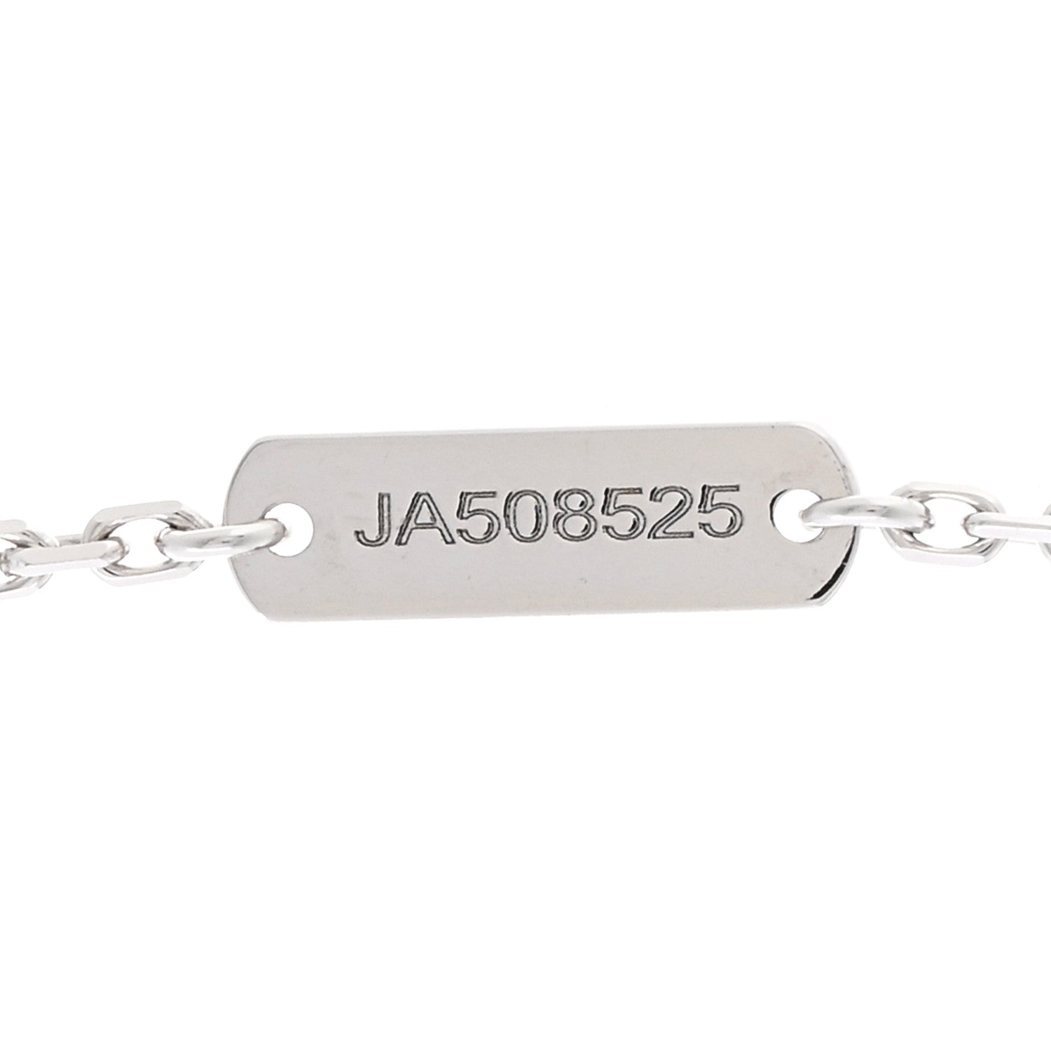 Van Cleef & Arpels 18K White Gold Mother Of Pearl Vintage Alhambra Pendant Necklace 5 of 6