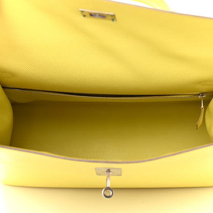 Hermes Epsom Kelly Sellier 35 Lime 5 of 16