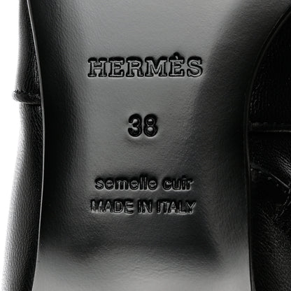 Hermes Goatskin Dora Ankle Boots 38 Black 8 of 11