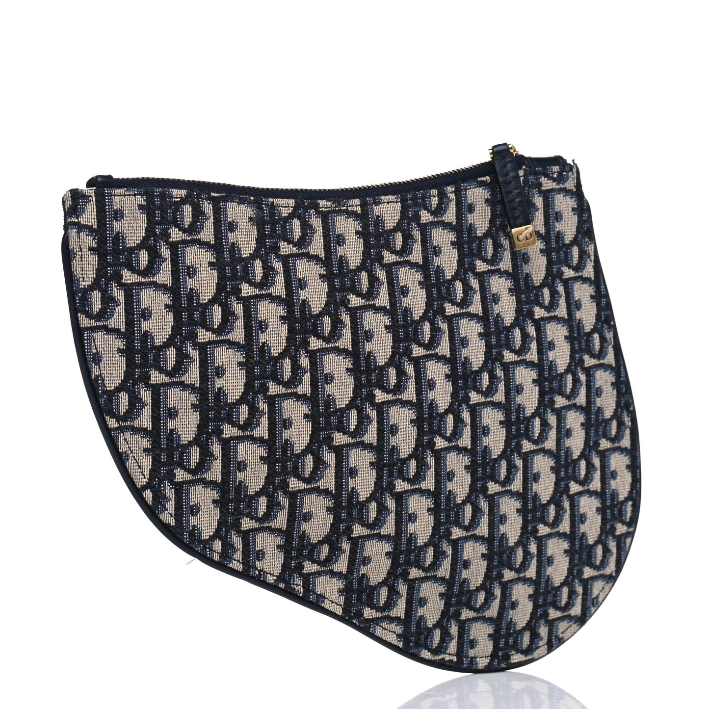 Oblique Saddle Pouch Clutch Blue