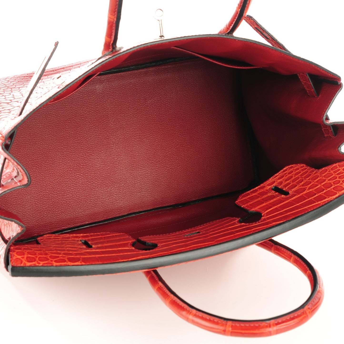 Matte Porosus Crocodile Birkin 35 Bougainvillea