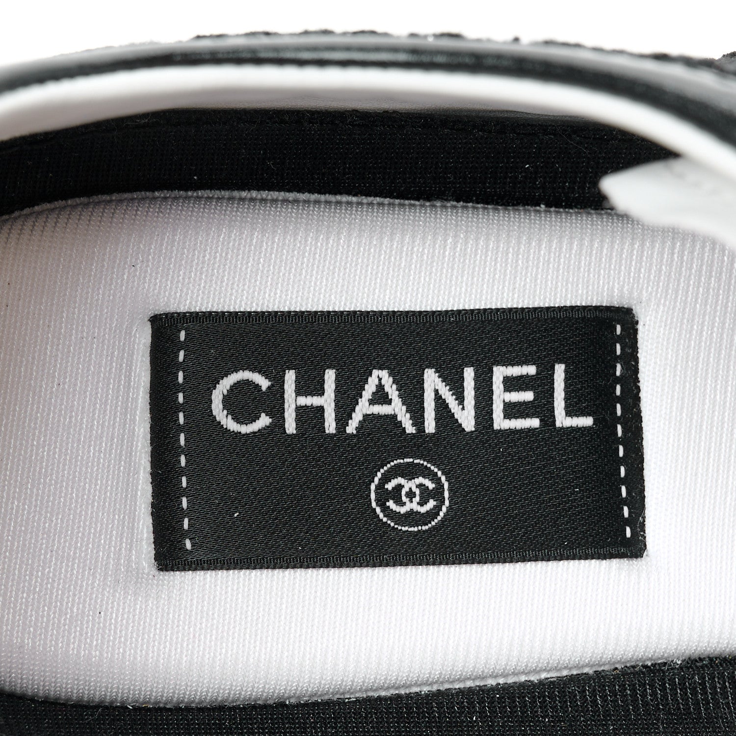 Chanel Tweed Suede Shiny Calfskin CC Sneakers 41 Black 8 of 10