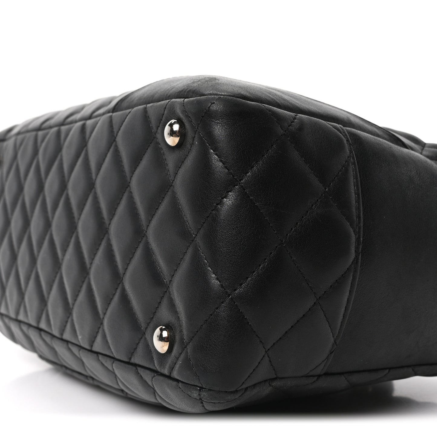 Calfskin Quilted Large Cambon Bowler Black