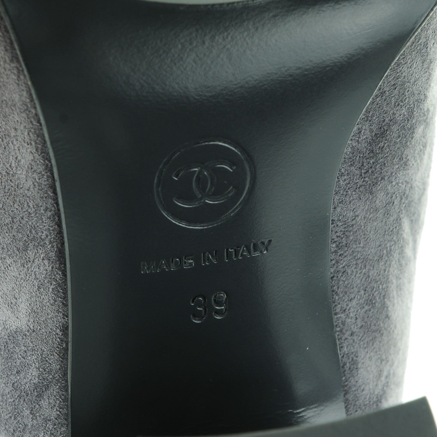 Chanel Suede Calfskin Short Boots 39 Grey 6 of 8