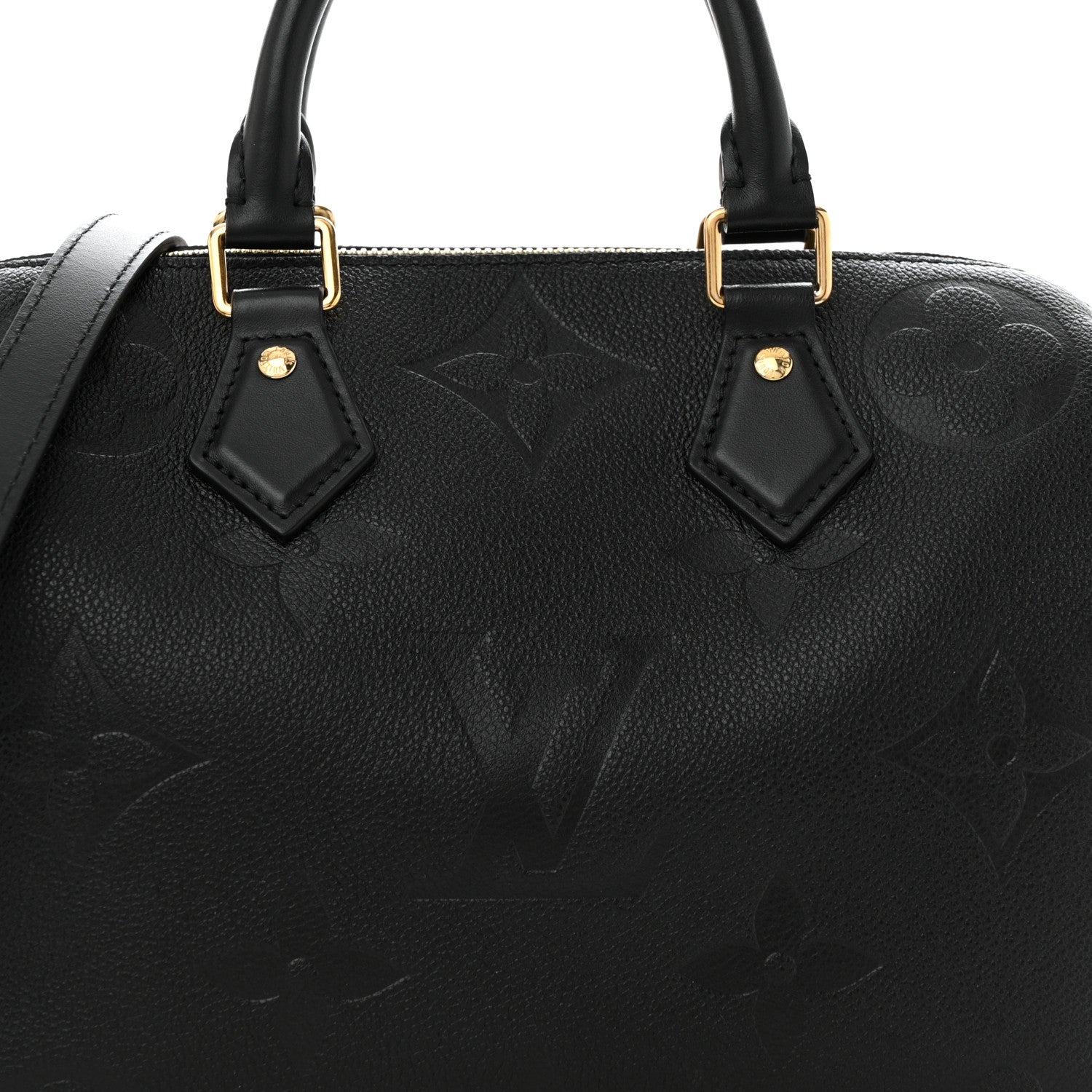 Louis Vuitton Empreinte Monogram Giant Speedy Bandouliere 25 Black 7 of 9