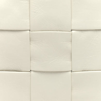 Bottega Veneta Paper Calfskin Maxi Intreccio Cassette Crossbody Bag White 7 of 10