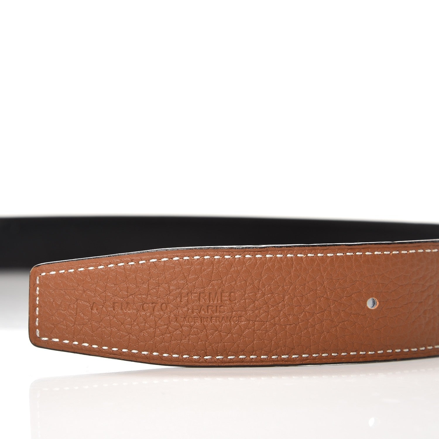 Hermes Box Togo 32mm H Belt 90 Black Gold 3 of 8