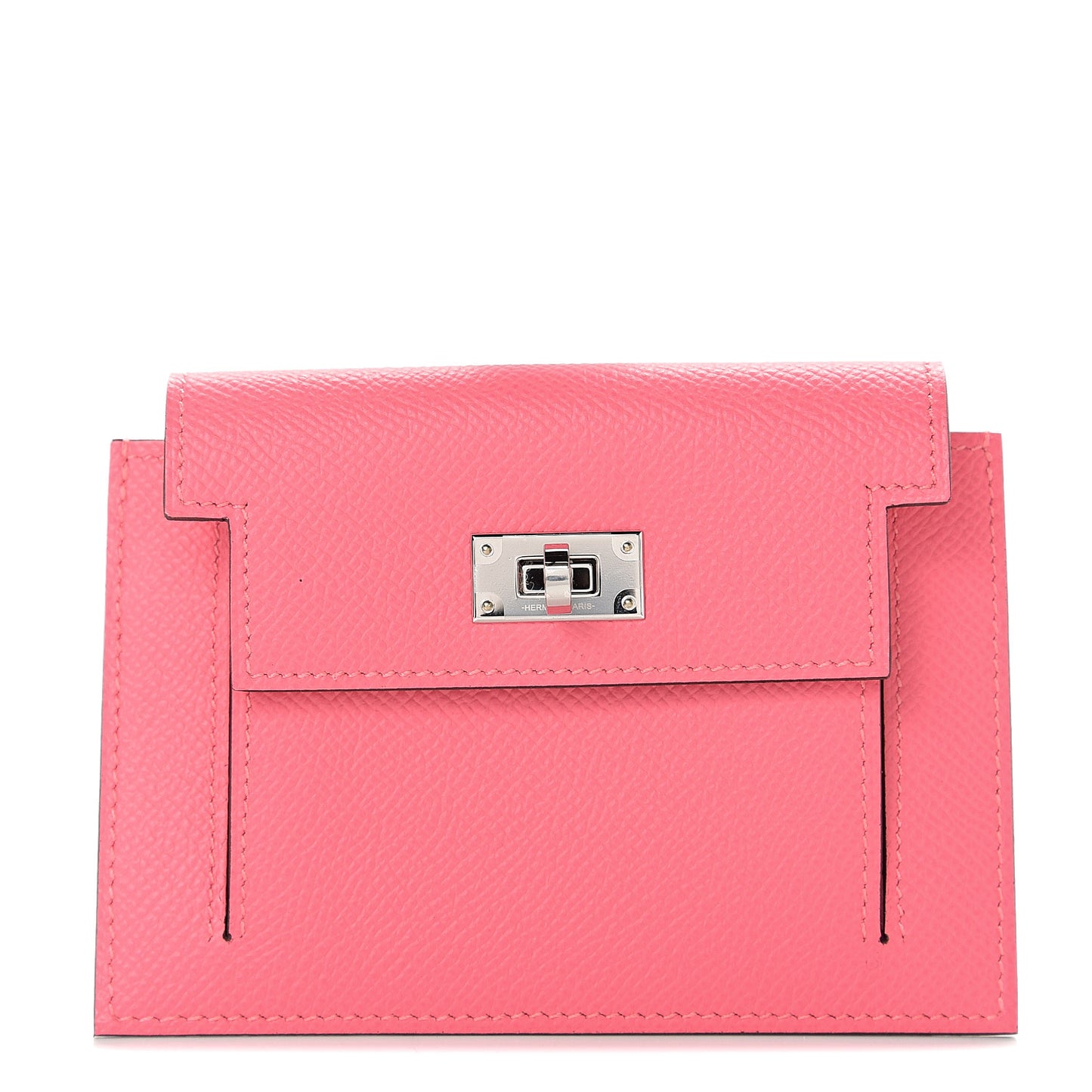 Epsom Kelly Pocket Compact Wallet Rose Azalee