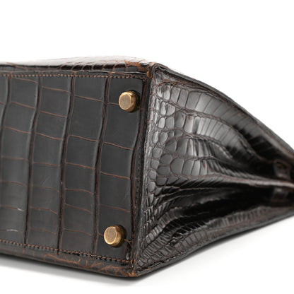 Hermes Shiny Porosus Crocodile Kelly Sellier 28 10 of 10