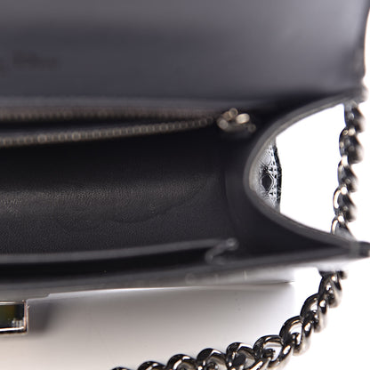 Christian Dior Metallic Patent Micro-Cannage Small Diorama Flap Bag Onyx Black 12 of 13
