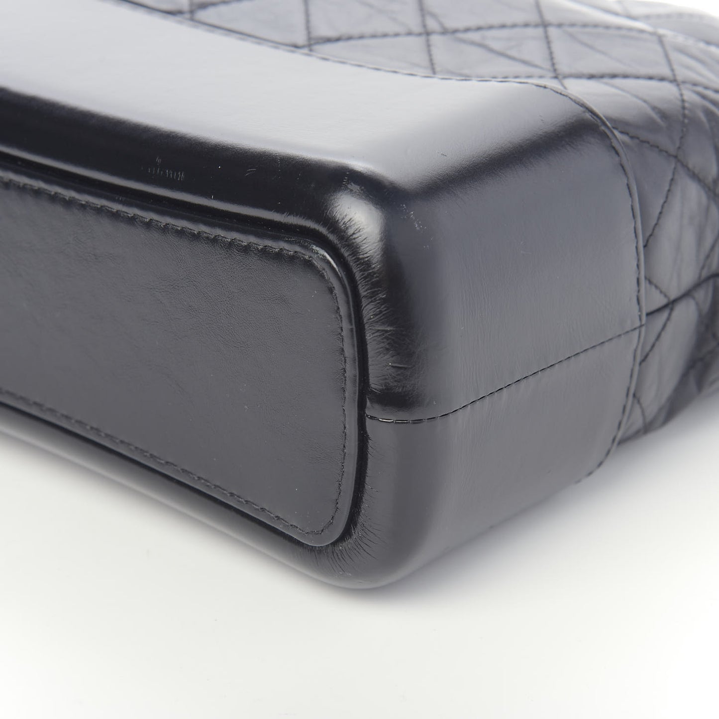 Aged Calfskin Quilted Medium Gabrielle Hobo Black