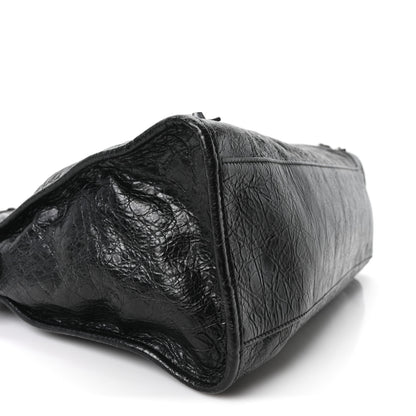 Balenciaga Agneau Arena Silver Hardware Medium Le City Black 9 of 10