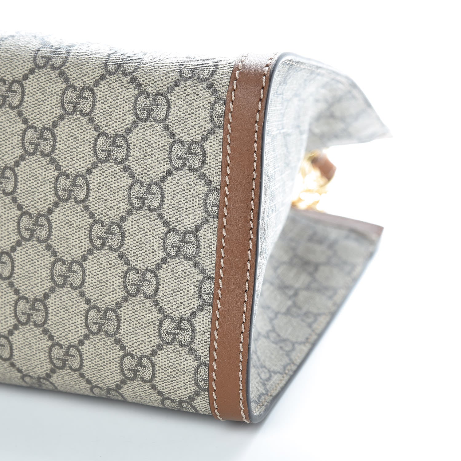 Gucci GG Supreme Monogram Medium Padlock Tote Beige Cuir 9 of 9