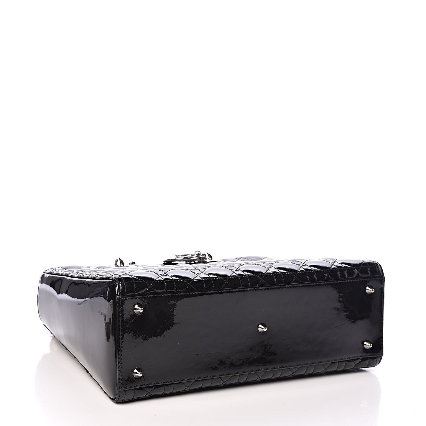 Patent Cannage Large Lady Dior Black