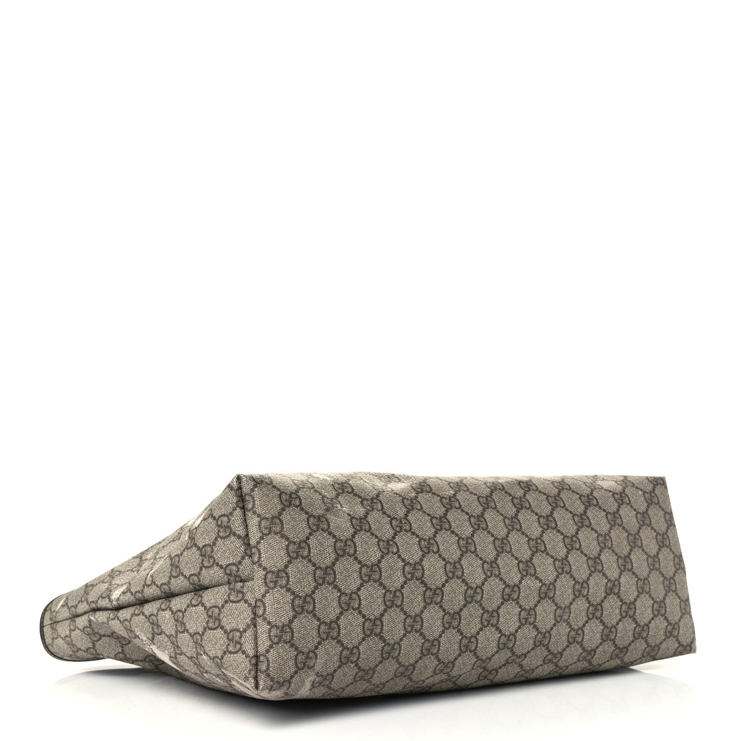 Gucci GG Supreme Monogram Medium Zippered Shopping Tote Dark Brown 4 of 12