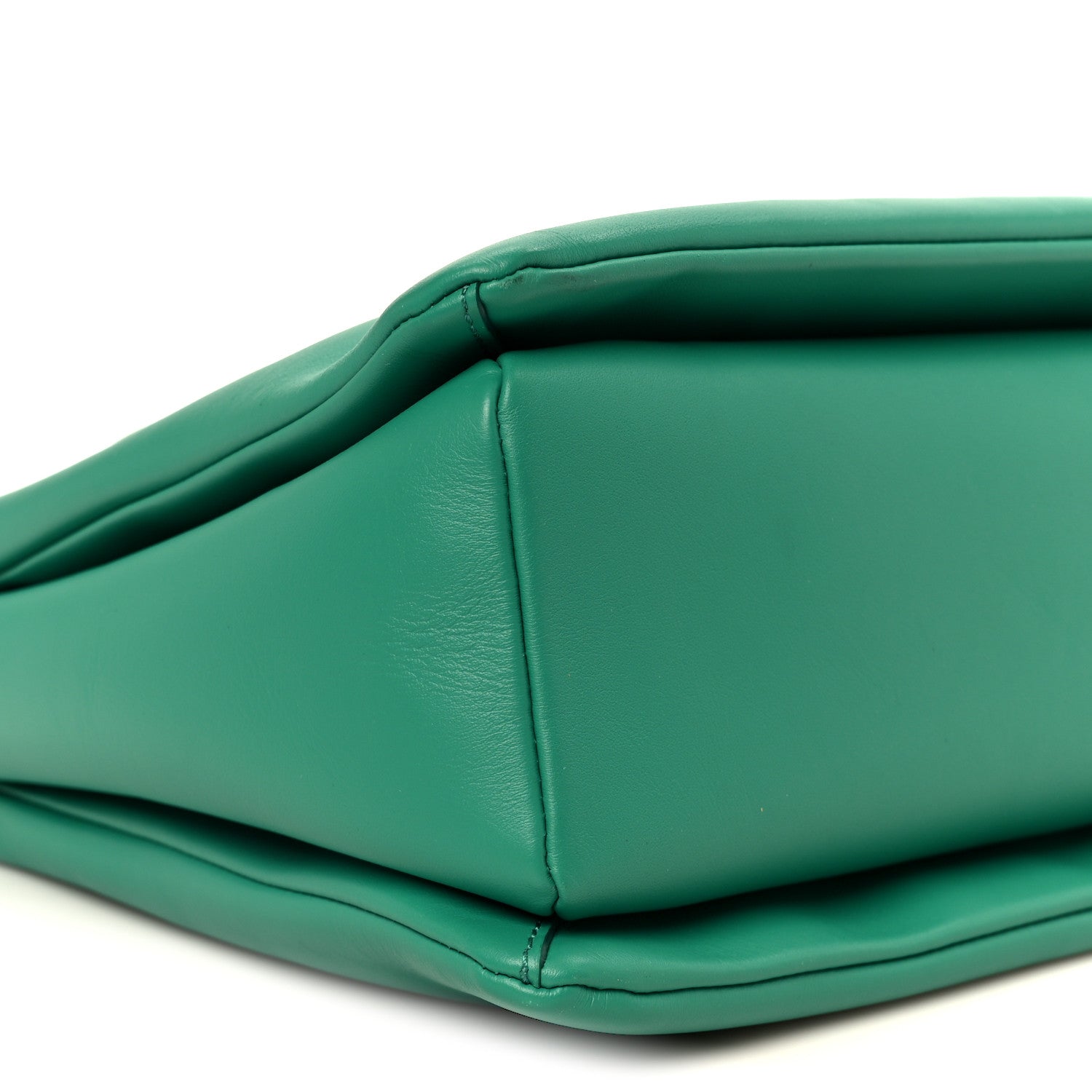 MCM Calfskin Mode Travia Medium Shoulder Bag Green 9 of 10