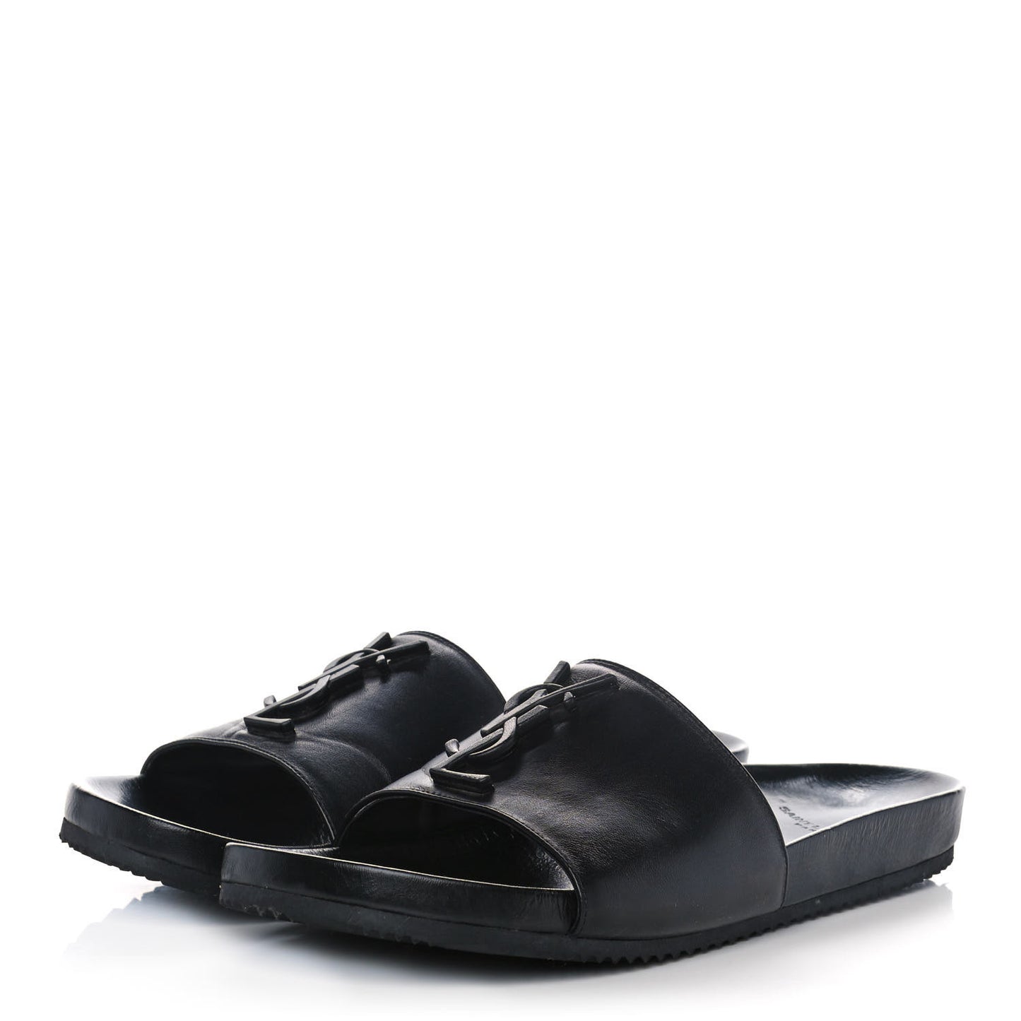 Lambskin Joan Slide Sandals 40.5 Black