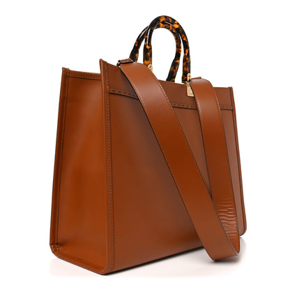 Fendi Vitello King Plexiglass Medium Fendi Sunshine Shopper Tote Cuoio 3 of 9
