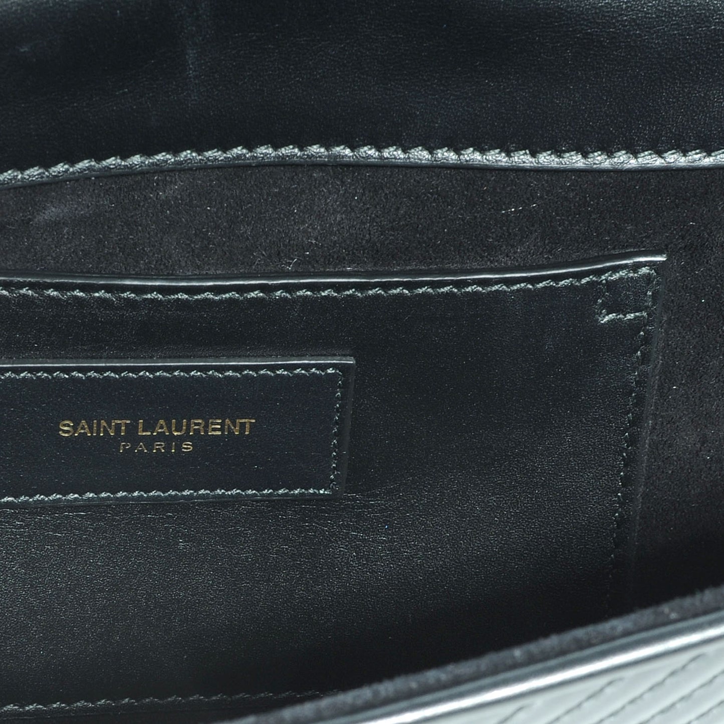 Quilted Leather Cassandre Clutch Black