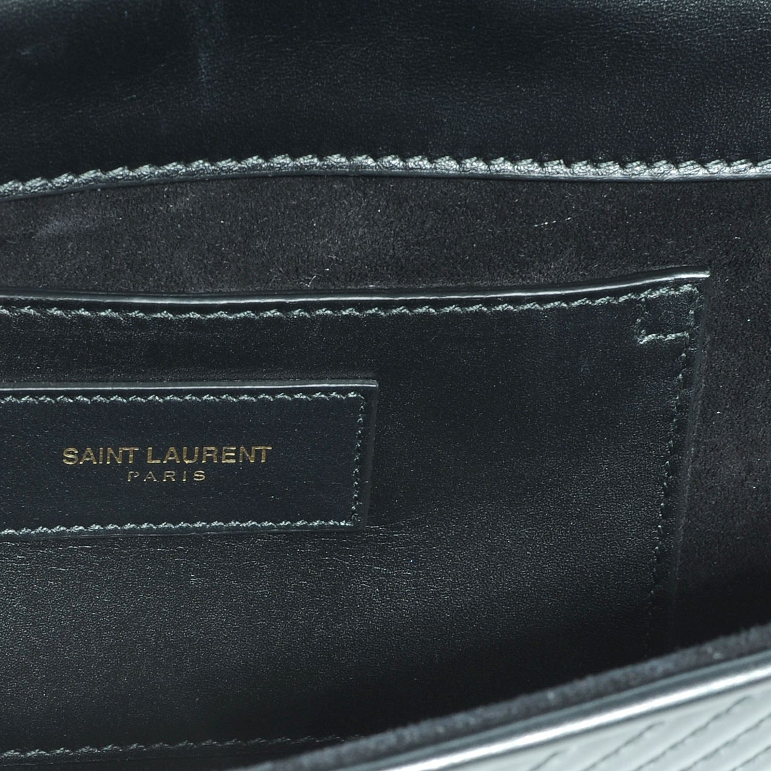 Saint Laurent Quilted Leather Cassandre Clutch Black 8 of 8