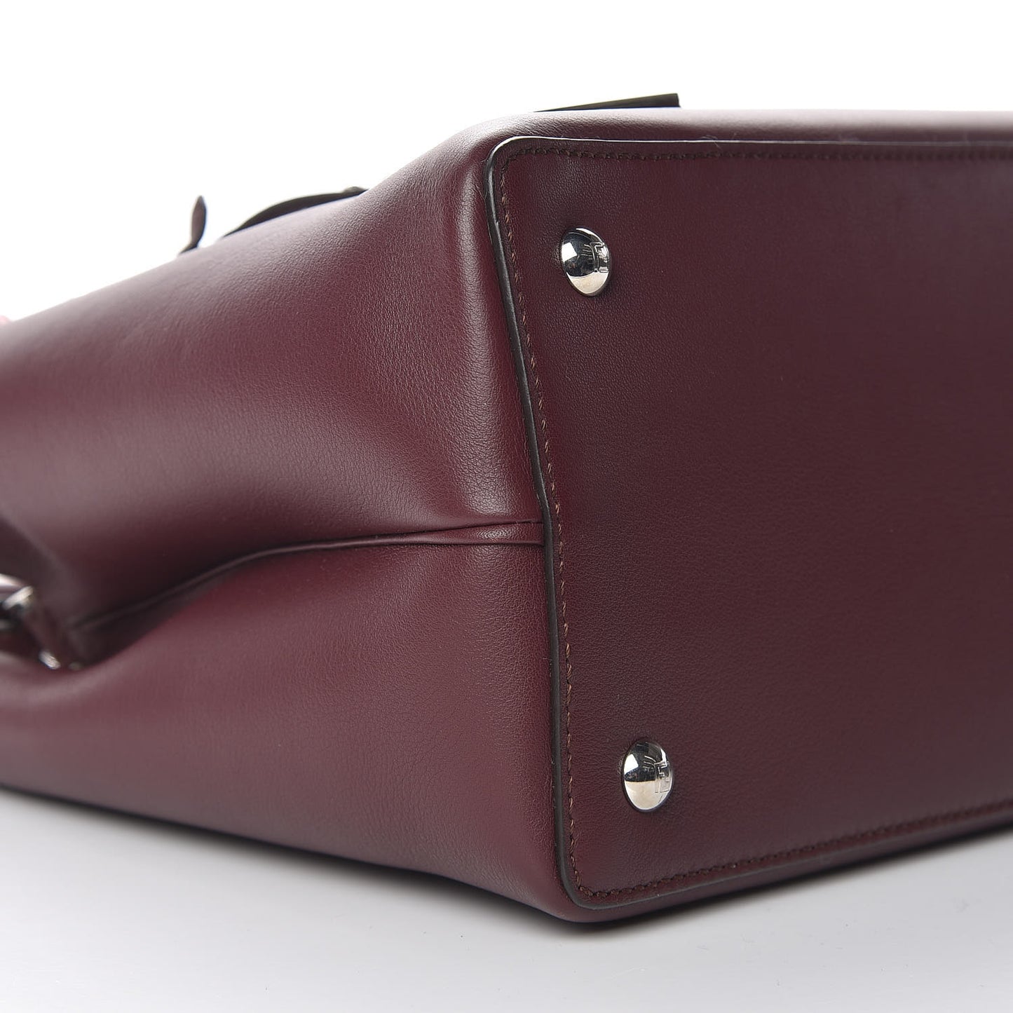 Vitello Dolce PVC Flower Studs Petite 2Jours Tote Bordeaux Multicolor