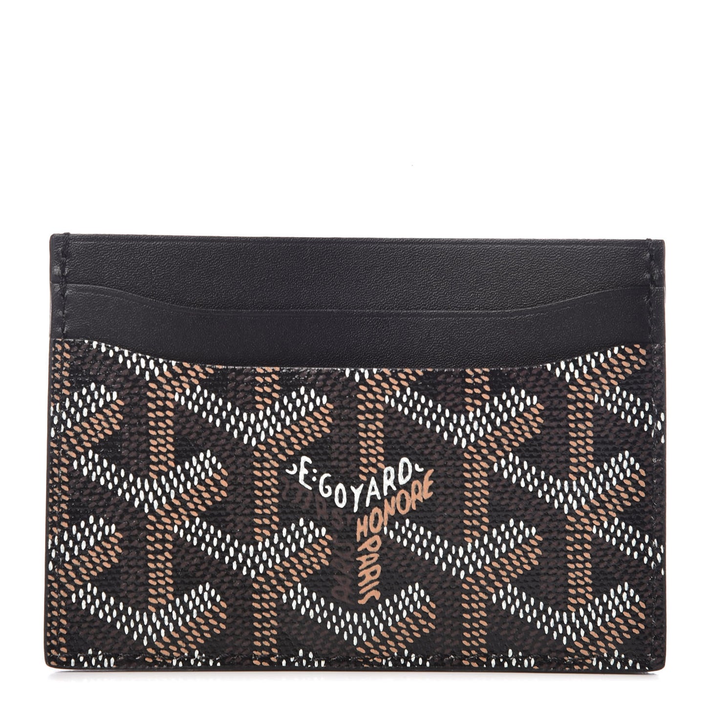Goyardine Saint Sulpice Card Holder Black