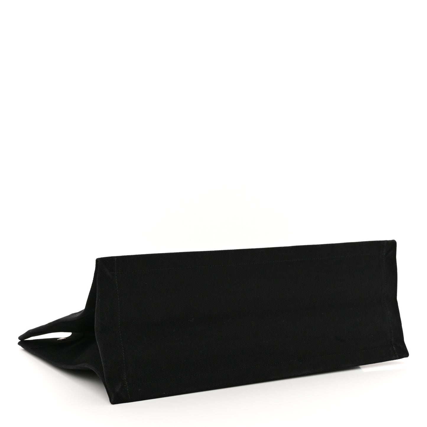 Linen Calfskin Rive Gauche Tote Black