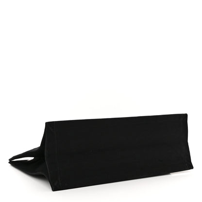 Saint Laurent Linen Calfskin Rive Gauche Tote Black 4 of 12
