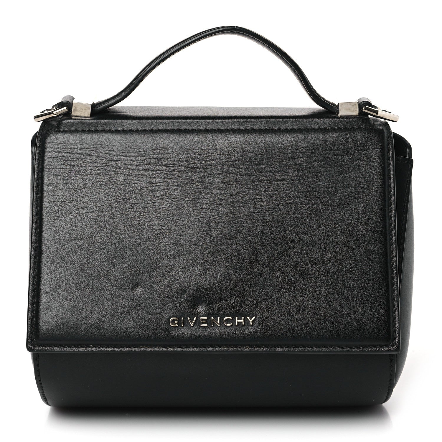 Givenchy Calfskin Mini Pandora Box Chain Crossbody Bag Black 1 of 9