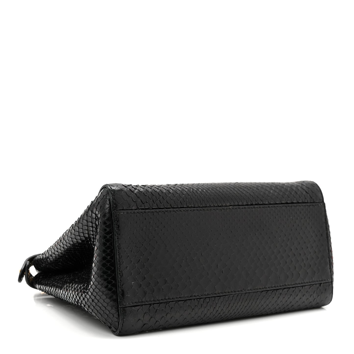 Snakeskin Nappa Mini Peekaboo Iconic Satchel Black