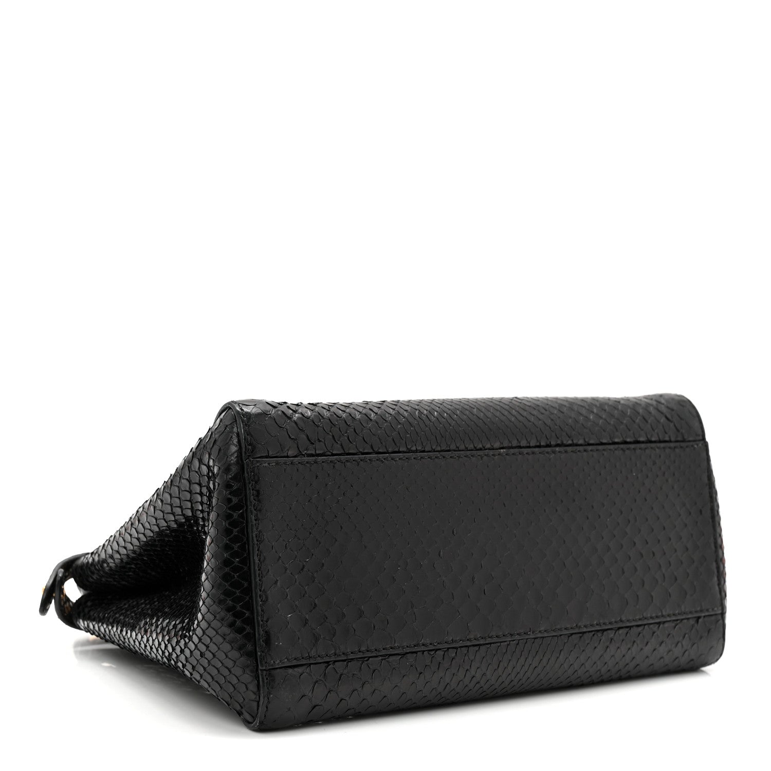 Fendi Snakeskin Nappa Mini Peekaboo Iconic Satchel Black 4 of 10