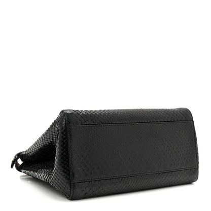 Fendi Snakeskin Nappa Mini Peekaboo Iconic Satchel Black 4 of 10
