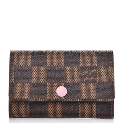 Louis Vuitton Damier Ebene Multicles 6 Key Holder Rose Ballerine 1 of 8