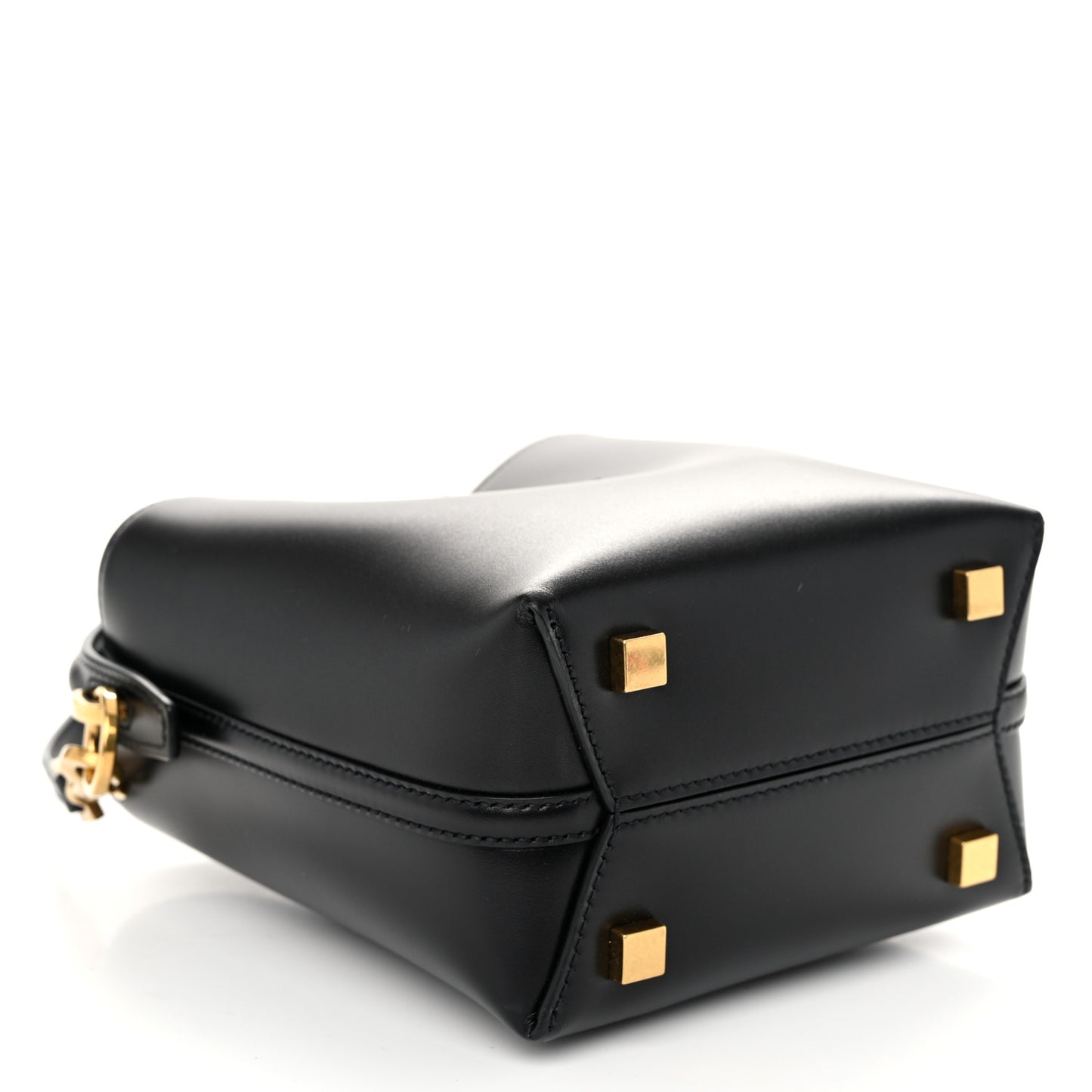 Shiny Calfskin Le 37 Mini Bucket Bag Black