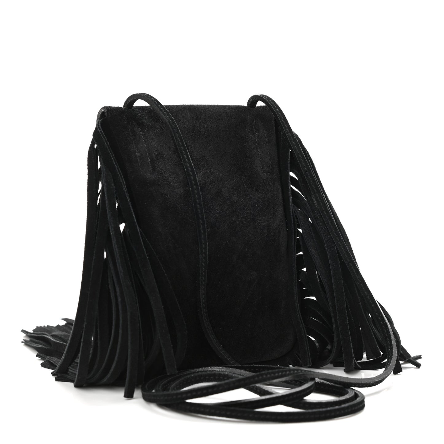 Suede Fringe Toy Monogram Anita Crossbody Bag Black