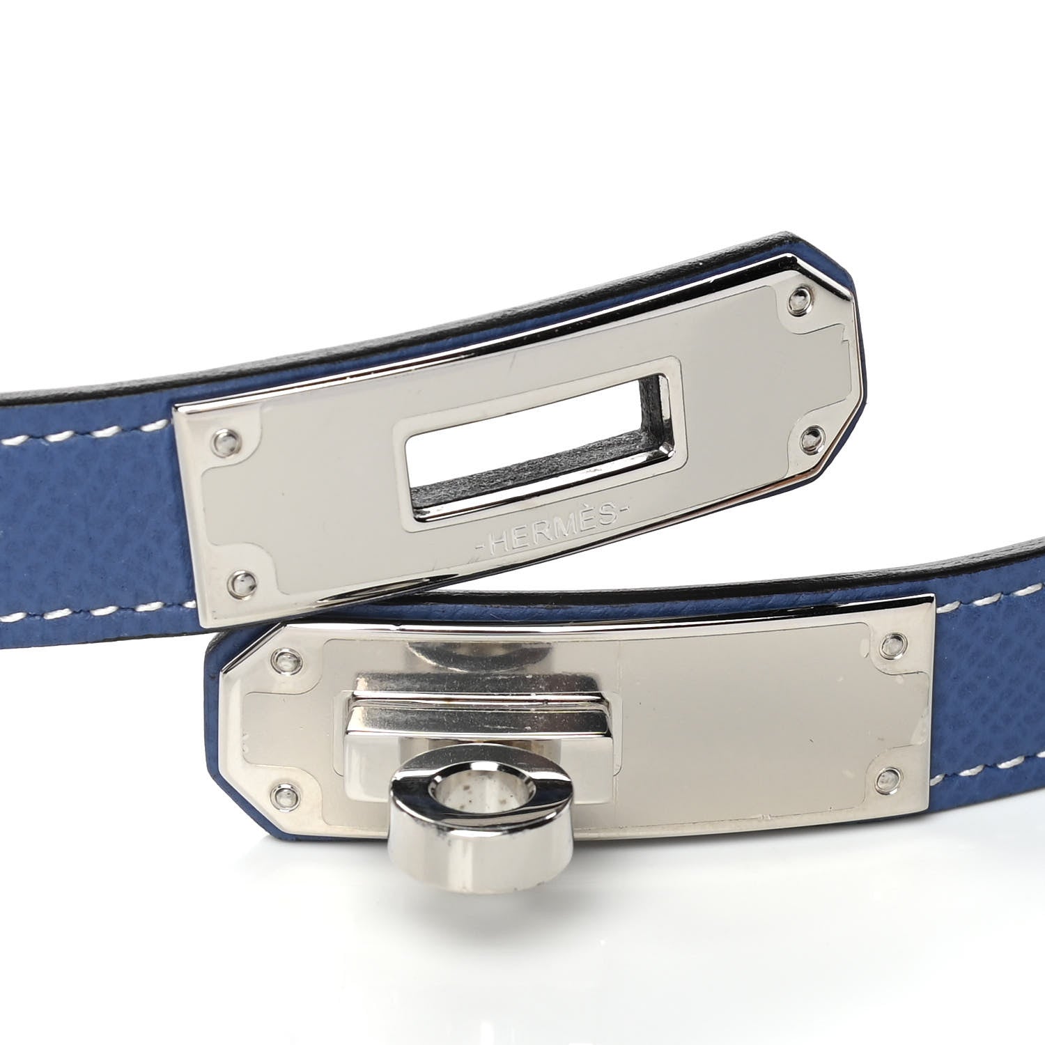 Hermes Epsom Kelly Belt Bleu Brighton 4 of 5