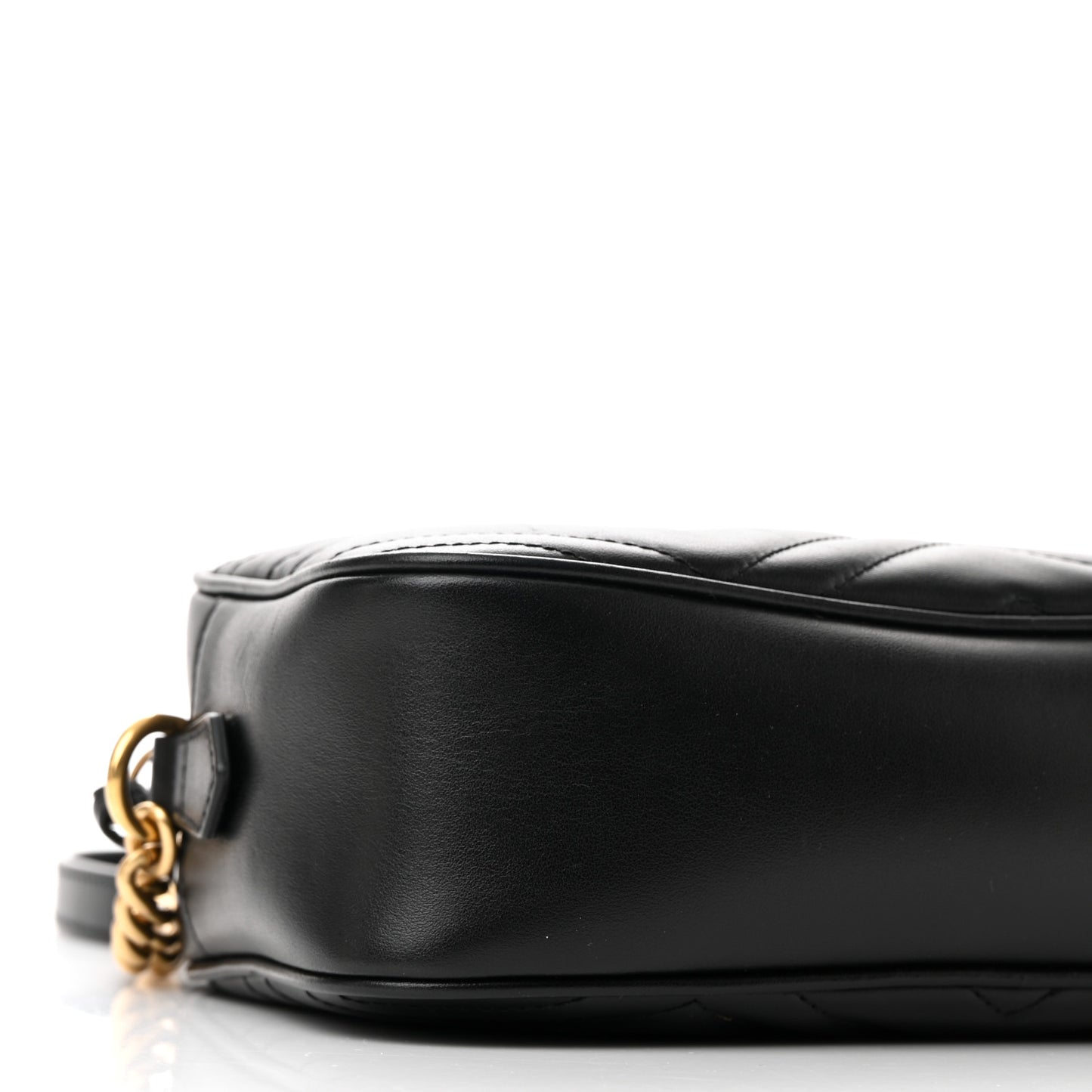 Calfskin Matelasse Small GG Marmont Chain Shoulder Bag Black