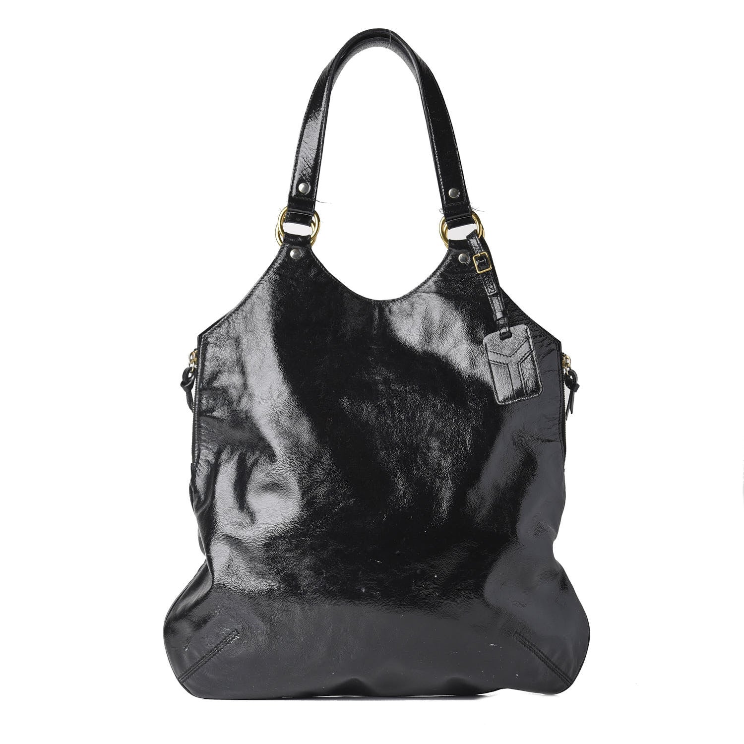 Saint Laurent Patent Tribute Tote Black 1 of 11