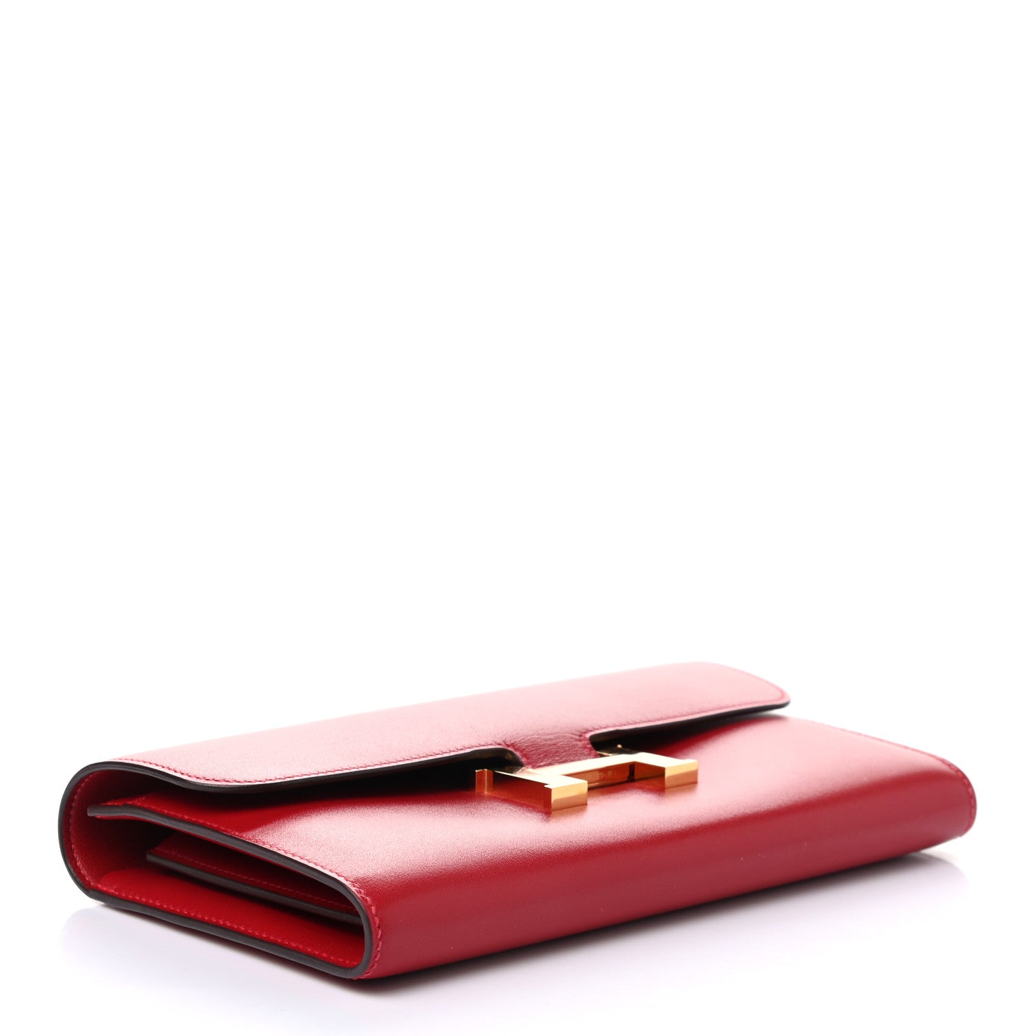 Hermes Tadelakt Constance Long Wallet Rouge Vif 4 of 8