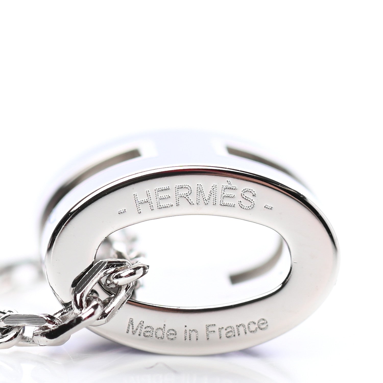 Hermes Lacquered Palladium Mini Pop H Pendant Necklace Parme 5 of 9
