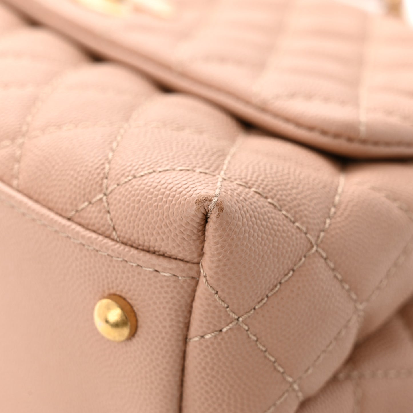 Caviar Quilted Small Coco Handle Flap Light Pink