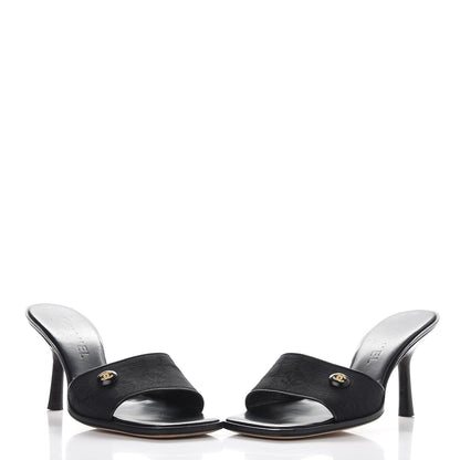Chanel Nylon Travel Ligne CC Mules 37 Black 6 of 11