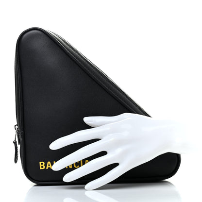 Balenciaga Calfskin M Triangle Pouch Black 2 of 7